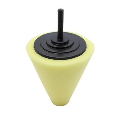 Car Polishing Pad Buffing Foam Sponge Cone Polisher Buffer Automotive Waxing Kit for Wheel Hub(Orange) - color: Orange