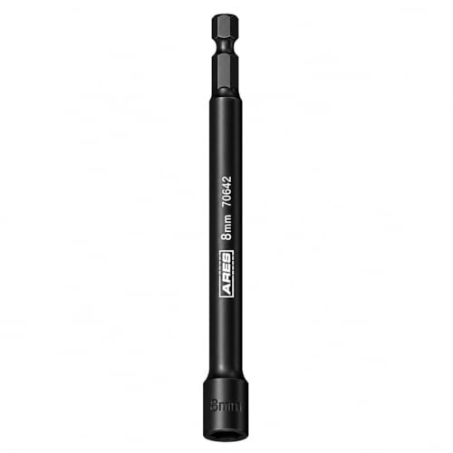 ARES 70642 8mm Magnetic Impact Nut Driver | Impact Grade Nut Setter with Industrial Strength Magnet - size: 8mm Magnetic Impact Nut Driver