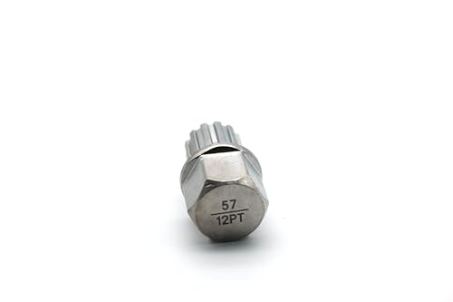 TMAX 57/12Pt Anti-Theft Wheel Lock Lug Nut Removal Socket Key for Vw Audi | Wheel Lock Nut Socket Adapter | Anti-Theft Screw Remover Repair Tool | Tyre Fitting, Garage Repair, Tire Change - size: 57/12PT
