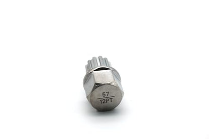 TMAX 57/12Pt Anti-Theft Wheel Lock Lug Nut Removal Socket Key for Vw Audi | Wheel Lock Nut Socket Adapter | Anti-Theft Screw Remover Repair Tool | Tyre Fitting, Garage Repair, Tire Change - size: 57/12PT