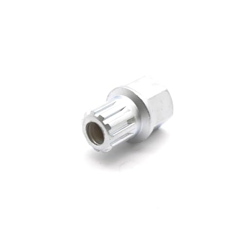 TEMO 56/11Pt Anti-Theft Wheel Lock Lug Nut Removal Socket Key for Vw Audi | Wheel Lock Nut Socket Adapter | Anti-Theft Screw Remover Repair Tool | Tyre Fitting, Garage Repair, Tire Change - size: 56/11PT