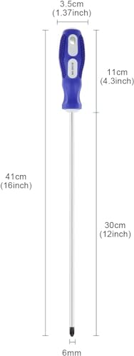 12-inch long Screwdriver Magnetic Tip Cross Head Flat Head NO.2 Screwdriver 2pack