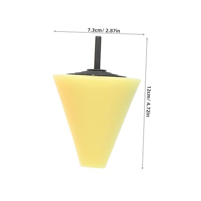Veemoon 4pcs Cone Buffing Pads for Car Wheel Polishing Detail Sponge for Automotive Wheel Care Multifunctional Drill Polishing Kit for Vehicle Hub Cleaning