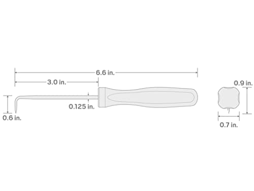 TEKTON 90-Degree Pointed Pick (1/8 x 3 in. shank) | PNH21103 | Made in USA - style: 90-Degree Pick