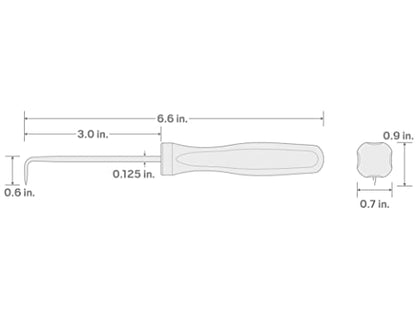 TEKTON 90-Degree Pointed Pick (1/8 x 3 in. shank) | PNH21103 | Made in USA - style: 90-Degree Pick