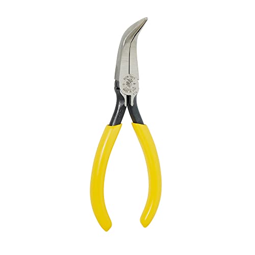 Klein Tools D302-6 Needle Nose Pliers, Long Nose Side Cutters, Alligator Pliers with Curved Handle, 6-1/2-Inch