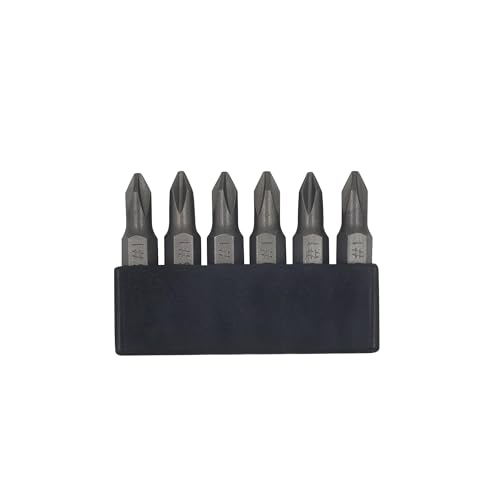 6Pcs 35mm JIS Screwdriver Bit Set with Magnetic Tip, 1/4 Hex Shank, S2 Alloy Steel & 6-Slot Storage Strip – Perfect for Japanese Motorcycles, Cars, Bicycles, and Equipment (JIS #1x6) - size: JIS #1x6