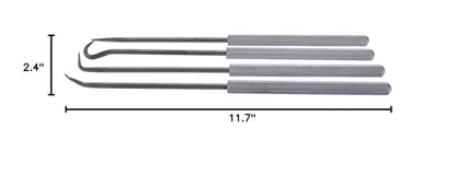 Ullman - PH-4 PH 4 Hook and Pick Set - High Carbon Polished Steel Hand Tools with Aluminum Handles. Workshop Tools - style: High Carbon Polished Steel Hook and Pick Set