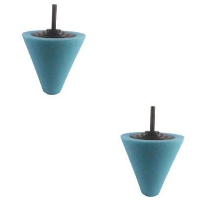 CALLARON 2pcs Cone Shaped Car Buffing Pads Wheel Hub Cleaning Tool Car Polishing Wheel - color: Bluex2pcs, size: 15*6cmx2pcs