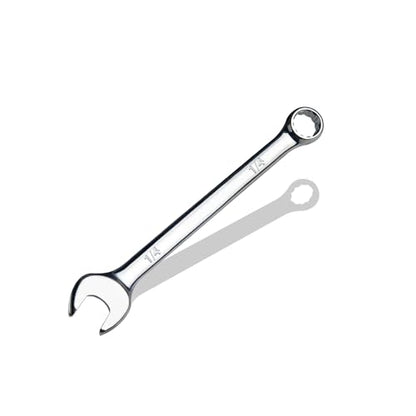 1/4" SAE Combination Wrench, CR-V Steel with Mirror Polish, 12-Point Design, 15-Degree Offset, Perfect for Auto Repair, Household, Car & Truck Emergency - size: 1/4"