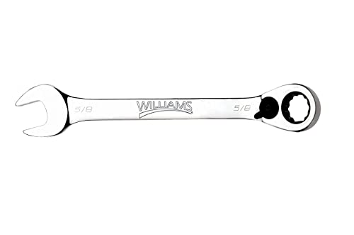 Williams JHW1220RC Reversible Ratcheting 12 Point SAE Combination Wrench, with High Polish Chrome Finish - 5/8-Inch - size: 5/8-Inch Single