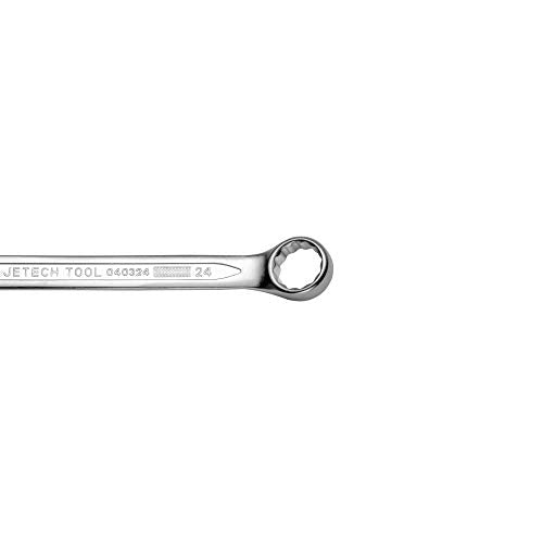 Jetech 9-Piece Metric Ratcheting Combination Wrench Set, 72-Tooth Gear, 12-Point Box End, 8mm-24mm, Forged Chrome Vanadium Steel, Roll-Up Pouch Included
