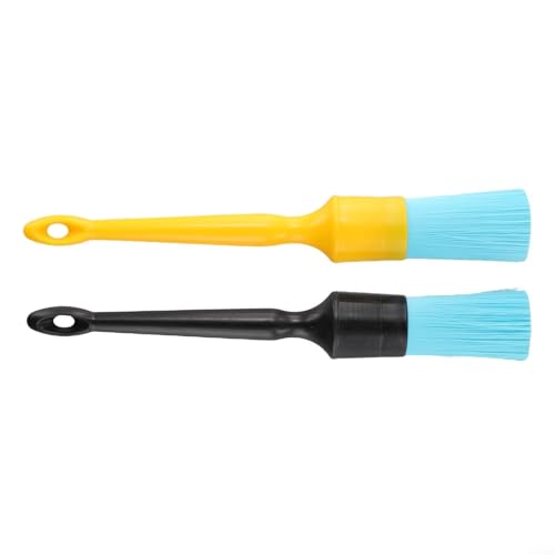 FABULETTA Auto Detailing Brush Set For Car Interior Vent Duster Tool Leather Seat Care Wheel Cleaning Dashboard Dusting Emblem Grille Kit(B) - color: B