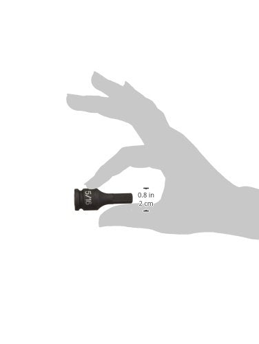 Grey Pneumatic (1910F) 3/8" Drive x 5/16" Hex Driver Socket , Black - style: 5/16" Hex Driver