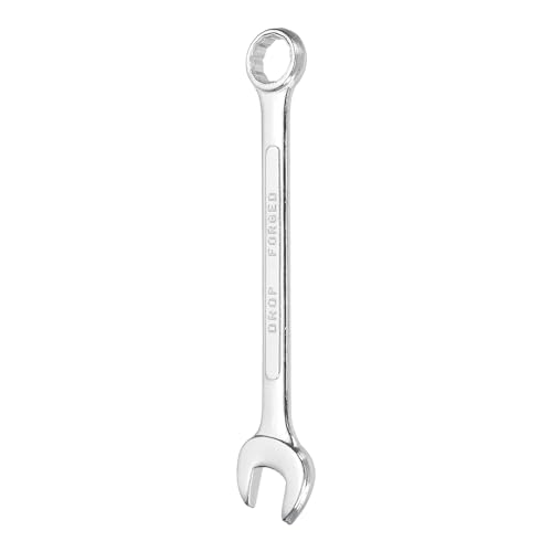 HARFINGTON Combination Wrench 17mm Metric 12-Point Box and Open End Zinc Plated Steel Double Ended Spanner Tool for Automotive Pipe Furniture Machinery DIY Repair, Silver White - size: 17mm