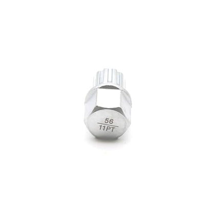 TMAX 56/11Pt Anti-Theft Wheel Lock Lug Nut Removal Socket Key for Vw Audi | Wheel Lock Nut Socket Adapter | Anti-Theft Screw Remover Repair Tool | Tyre Fitting, Garage Repair, Tire Change - size: 56/11PT