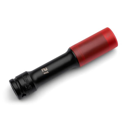 Capri Tools 1/2 in. Drive Extended Wheel Lug Nut Socket Set with Non-marring Protective Sleeve, 21 mm - size: 21 mm