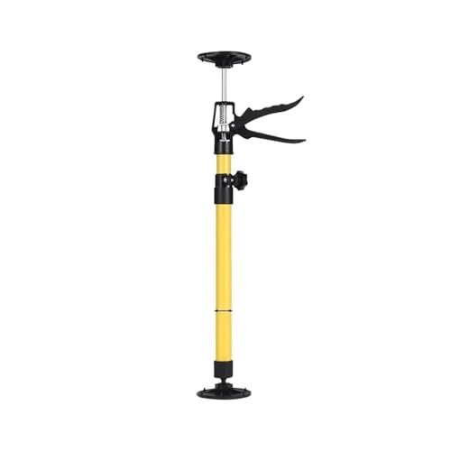 Telescopic Support Rod Labor-Saving Telescopic Steel Support Rod Third Hand Cabinet Jacks Drywall Construction Tool for Ratcheting Cargo Range Hoods(Yellow Mid Size) - color: Yellow Mid Size