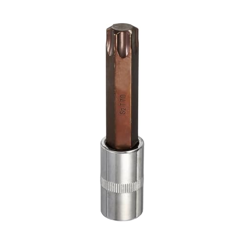 HARFINGTON Torx Bit Socket 1/2" Drive T70 S2 Steel 6 Point Head Long Screwdriver Drill Bits CR-V Steel Socket Adapter for Home Auto Axle Hex Nuts Bolts Repair - size: T70