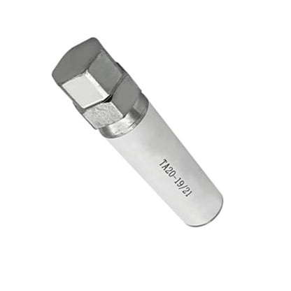 TA20-19/21 10-Spline Wheel Lock Key Tool - 3/4" & 13/16", 19mm, 21mm Hex Drive Lug Nut Remover for Passenger Cars & Compact Hex Small Car