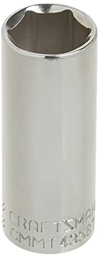 CRAFTSMAN Deep Socket, SAE, 1/4-Inch Drive, 9/16-Inch, 6-Point (CMMT43587) - size: 9/16"