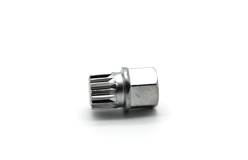 TEMO Abc6/17Pt Anti-Theft Wheel Lock Lug Nut Removal Socket Key for Vw Audi | Wheel Lock Nut Socket Adapter | Anti-Theft Screw Remover Repair Tool | Tyre Fitting, Garage Repair, Tire Change - size: ABC6/17PT