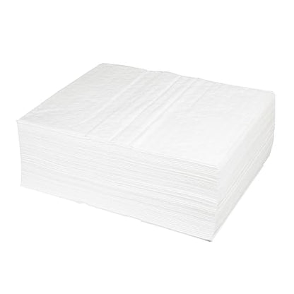 PONO 50 Pcs Oil Absorbent Pads, 15x20 IN White Heavy Weight Oil-Only Absorbent Pad,Used for Oil Spill Cleaning in Garage Workshop, Reusable, Washable, Durable - size: 50Pcs, 15"X20"
