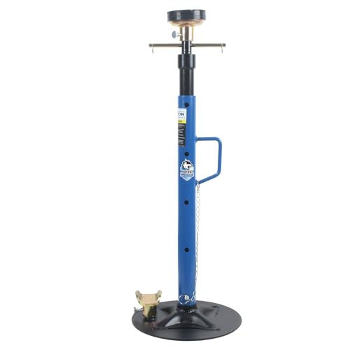 HKTE Underhoist Support Stand with Handle, 1 Ton (2,000 lbs) Capacity, 30.7"–70.8" Adjustable Height, Dual Interchangeable Tops, Under Lift & Vehicle Support Stand, US Patented Design