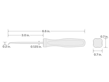 TEKTON 45-Degree Pointed Pick (1/8 x 3 in. shank) | PNH21102 | Made in USA - style: 45-Degree Pick