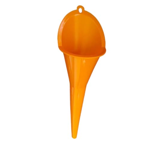 UCS 1123 QuickFill Spill Saver Funnel – Multi-Purpose Long Mouth Fueling Funnel, Wide Opening, Spill-Free Fluid Transfer for Gas, Oil, Coolant & Windshield Washer Fluid – Orange