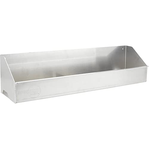 Speedway Motors Adjustable Jack Stand Storage Bin for 2- and 4-Ton Stands, Aluminum Trailer Wall Mount Organizer, Holds Two or Four Stands, 30 Inch Length