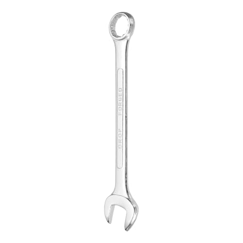 HARFINGTON Combination Wrench 21mm Metric 12-Point Box and Open End Zinc Plated Steel Double Ended Spanner Tool for Automotive Pipe Furniture Machinery DIY Repair, Silver White - size: 21mm
