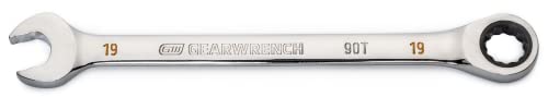 GEARWRENCH 19mm 4 Degree Swing Arch 12 Point Ratcheting Combination Wrench - 86919 - size: 19mm