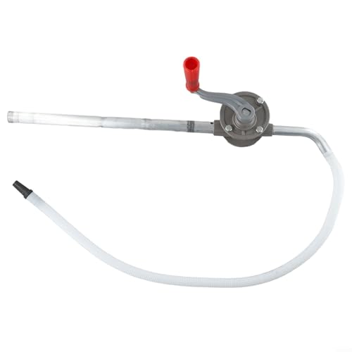 Manual Hand Crank Oil Transfer Pump Aluminum Rotary Pump for Diesel Fuel Engine Oil Hydraulic Fluid Gear Oil Rapeseed Oil with Adjustable Inlet Tube