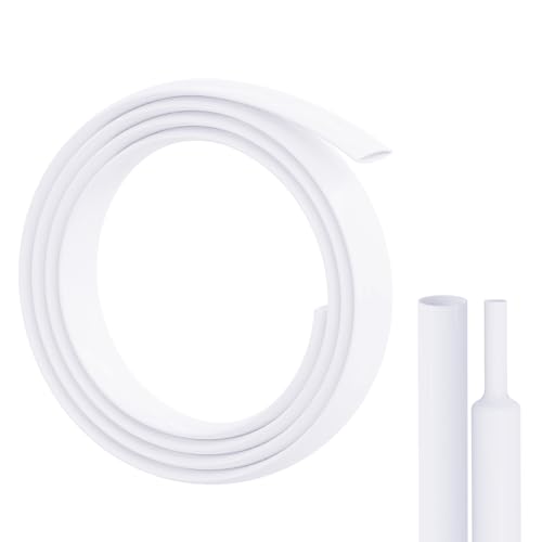 1M Heat Shrink Tubing, 8mm OD, 2:1 Ratio, White | Polyolefin Shrinkable Tube, Waterproof Electrical Insulation Tubing, for Wire Cable and Electronic Component Protection - size: 1M Φ8 White