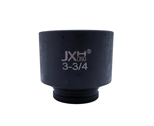 1-1/2" Drive Impact Socket, 6-Point, Heat Treated Cr-Mo Steel – Heavy Duty for Hydraulic Impact Wrench (3-3/4") - size: 3-3/4"