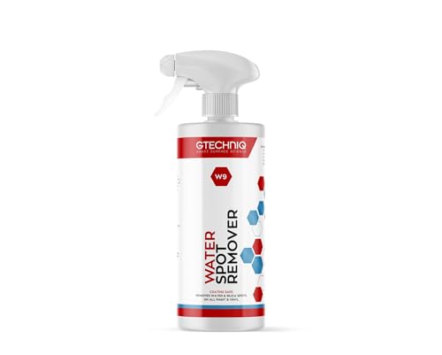 Gtechniq W9 Water Spot Remover for Cars, 17 fl oz | Advanced Solution Easily Removes Stubborn Water and Silica Spots from Bodywork, Suitable for Glass, All Paint Types and Vinyl - size: 16.91 Fl Oz (Pack of 1)