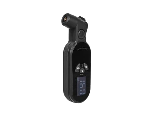 Topeak SmartGauge D2X Digital Tire Pressure Gauge - Accurate and Easy-to-Use Bike Pressure Gauge with Digital Display - Measures PSI for Presta and Schrader Valves | Measures 5-260 PSI . Smarthead Fits Presta and Schrader. 360 Degree Backlit Rotating Disp