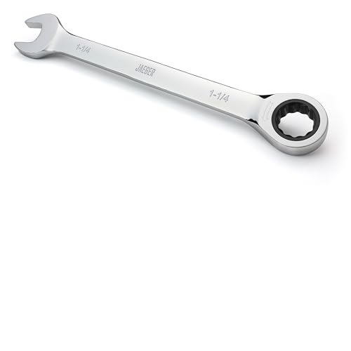 Jaeger 1-1/4 Inch Ratchet Wrench with 135-Tooth Ratcheting Precision and Hardened, Polished Steel for Projects with Tight Spaces - size: 1 1/4 Inch/SAE