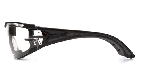 Pyramex Endeavor Plus Safety Glass Black/Gray Frame With Foam Padding Clear H2MAX Anti-fog Lens - color: Clear H2max Anti-fog Lens/ Black-gray Frame, size: One Size, style: Foam Padded