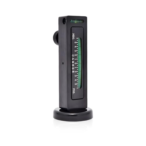 Adjustable Magnetic Gauge Tool, Camber Castor Strut Wheel Alignment Gauge with Magnetic Base, Universal Automotive Wheel Alignment Tool for Car Truck RV Tire Repair (Black) - color: Black