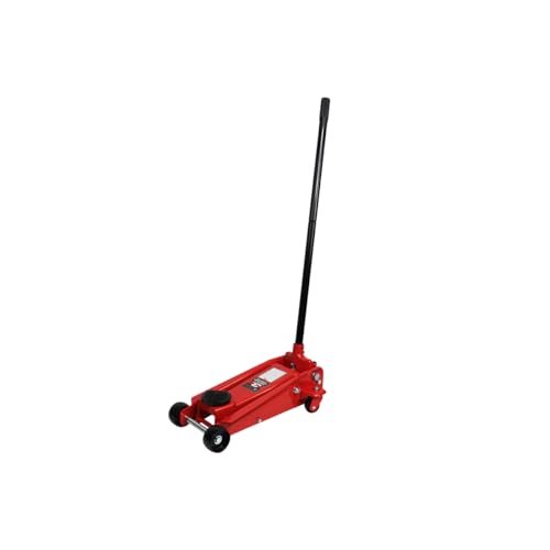 K Tool International 63131B 3 Ton Automotive Service Floor Jack for Garages, Repair Shops, and DIY, Portable, Compact, 6,000 lbs. Capacity, Hydraulic Lifting Range 5.5" - 8.75", Heavy Duty Steel, Red