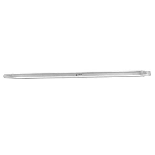Groz 24" Tire Lever, Forged Carbon Steel Tyre Iron with Hook & Taper, Nickel Plated Bead Breaker for Truck, Tractor & Heavy-Duty Tires, 600 mm Straight Pattern (33182) - size: 24-inch