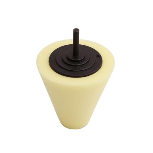 Auto Wheel Used For Electric Drill Burnishing Ball Polishing Cone Set Car Hub Buffing Sponge Kit(Yellow 1pc) - color: Yellow 1pc