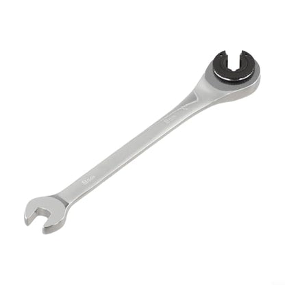 Metric Flare Nut Wrench Ratcheting Spanner Set, 8-19mm Fix Head Open End Wrench, Chrome Vanadium Steel for Automotive Repair and Tight Spaces(8mm) - size: 8mm