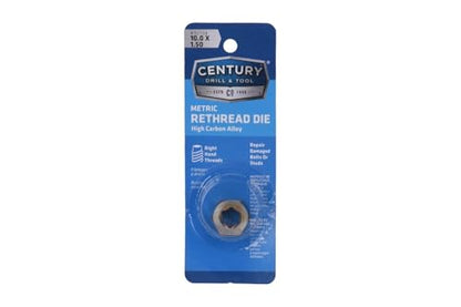 Century Drill & Tool, 92708, 10.0X1.50,Rethreading Die,Tool Set, Thread Repair - size: 10.0 X 1.50
