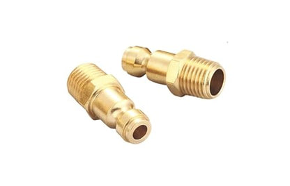 Coupler and Plug Kit (7 Piece), Automotive Type C, 1/4 Inch NPT, Solid Brass Quick Connect Air Fittings Set - size: Coupler and Plug Kit 7 Piece