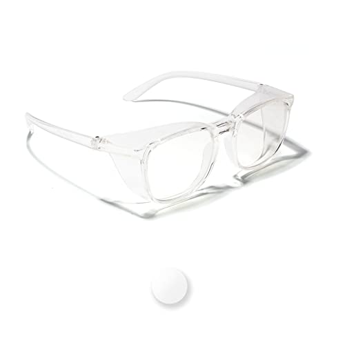 LianSan Oversize Anti-Fog Safety Glasses for Nurses, Z87.1 Certified Goggles for Women, Square UV Protection - color: Transparent