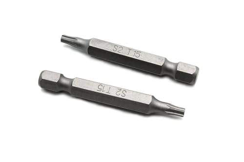 TEMO 25 pc T15 Torx Star Head Screwdriver Bit Set, S2 Steel 6 Point T-15 2 Inch Screwdriver Insert Bits - size: T15 2"L