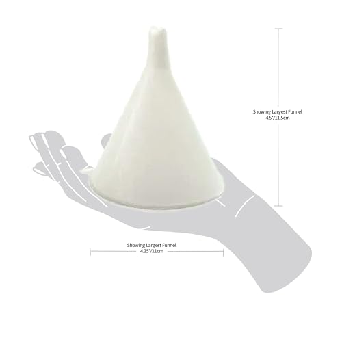 Norpro Plastic Funnel, Set of 3, Set of Three, White
